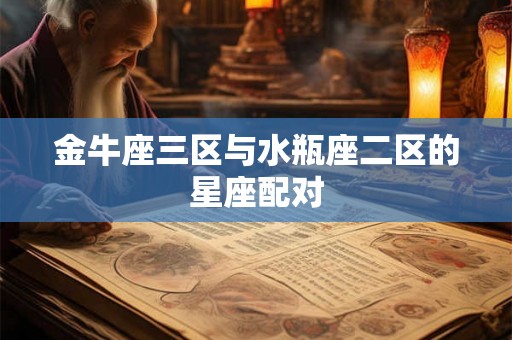 金牛座三区与水瓶座二区的星座配对