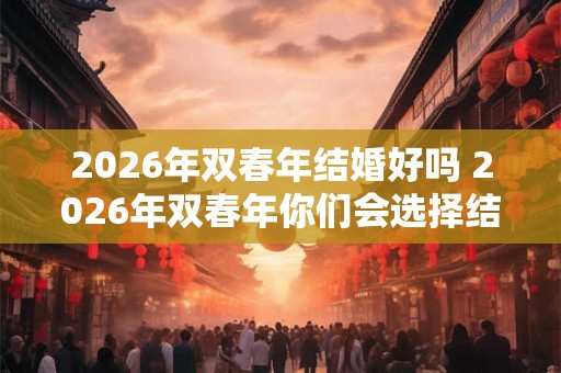 2026年双春年结婚好吗 2026年双春年你们会选择结婚吗