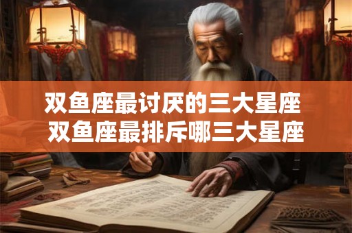双鱼座最讨厌的三大星座 双鱼座最排斥哪三大星座