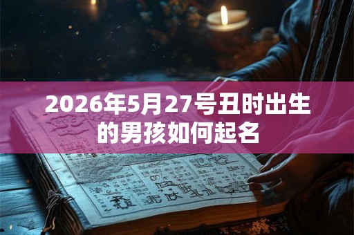 2026年5月27号丑时出生的男孩如何起名
