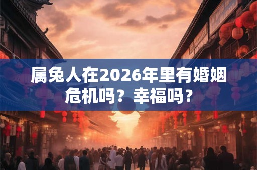 属兔人在2026年里有婚姻危机吗？幸福吗？