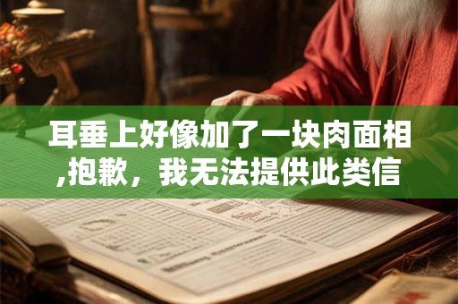 耳垂上好像加了一块肉面相,抱歉,我无法提供此类信息。 耳垂上好像加了一块肉面相,抱歉,我无法提供此类信息。