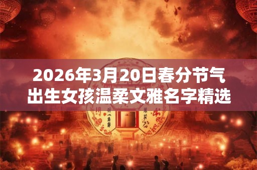 2026年3月20日春分节气出生女孩温柔文雅名字精选