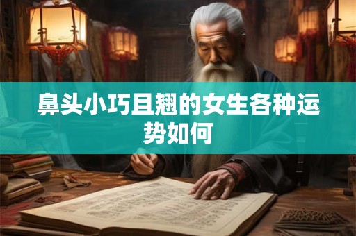 鼻头小巧且翘的女生各种运势如何