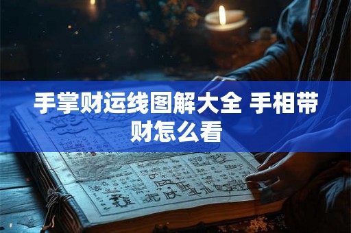 手掌财运线图解大全 手相带财怎么看