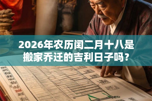 2026年农历闰二月十八是搬家乔迁的吉利日子吗？
