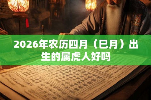 2026年农历四月(巳月)出生的属虎人好吗 2026年农历四月(巳月)出生的属虎人好吗
