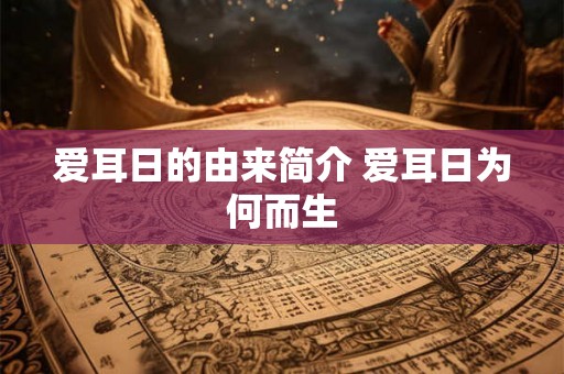 爱耳日的由来简介 爱耳日为何而生