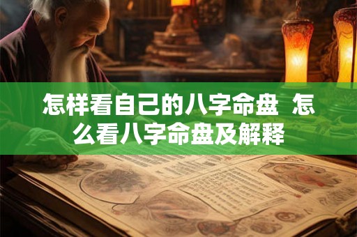 怎样看自己的八字命盘  怎么看八字命盘及解释