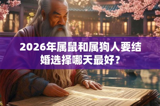 2026年属鼠和属狗人要结婚选择哪天最好？
