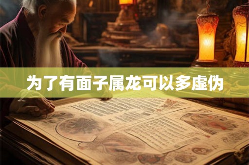 为了有面子属龙可以多虚伪