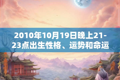 2010年10月19日晚上21-23点出生性格、运势和命运 2010年10月19日晚上21-23点出生性格、运势和命运