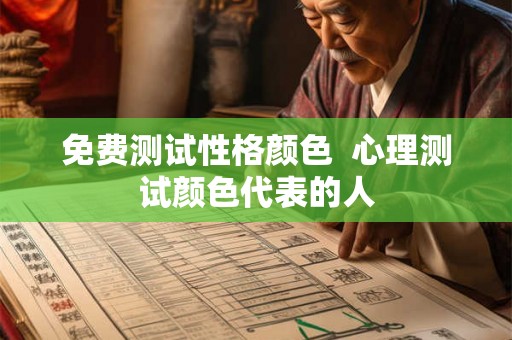 免费测试性格颜色 心理测试颜色代表的人 免费测试性格颜色 心理测试颜色代表的人