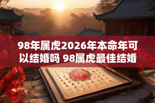 98年属虎2026年本命年可以结婚吗 98属虎最佳结婚年龄