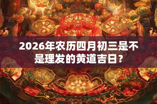 2026年农历四月初三是不是理发的黄道吉日? 2026年农历四月初三是不是理发的黄道吉日?