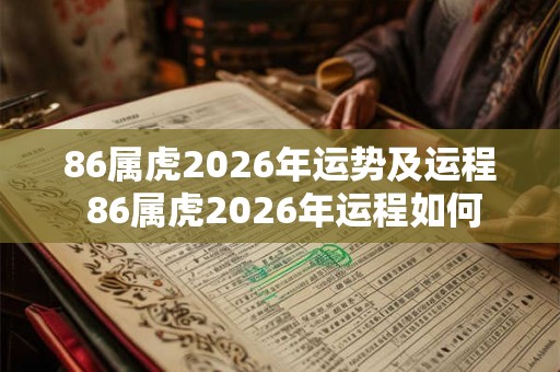86属虎2026年运势及运程 86属虎2026年运程如何