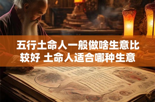 五行土命人一般做啥生意比较好 土命人适合哪种生意