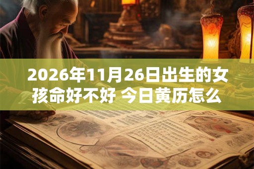 2026年11月26日出生的女孩命好不好 今日黄历怎么样