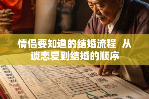 情侣要知道的结婚流程  从谈恋爱到结婚的顺序