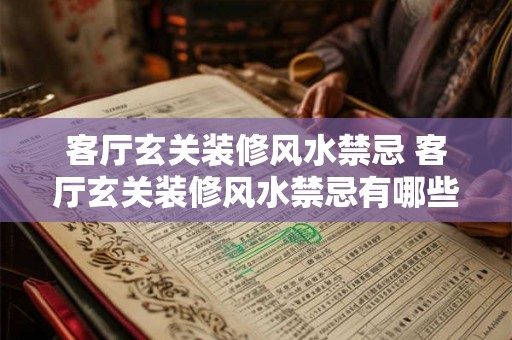 客厅玄关装修风水禁忌 客厅玄关装修风水禁忌有哪些