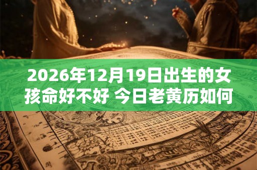 2026年12月19日出生的女孩命好不好 今日老黄历如何