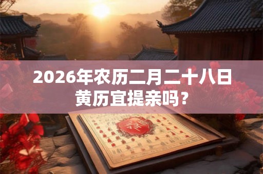 2026年农历二月二十八日黄历宜提亲吗？