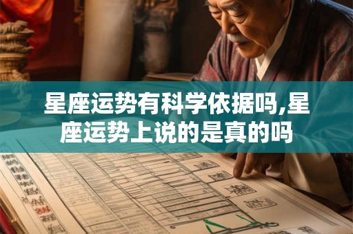 星座运势有科学依据吗,星座运势上说的是真的吗