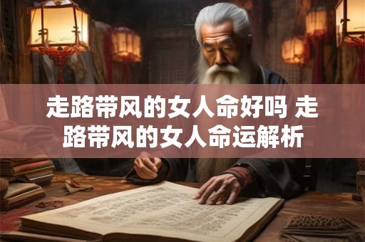 走路带风的女人命好吗 走路带风的女人命运解析