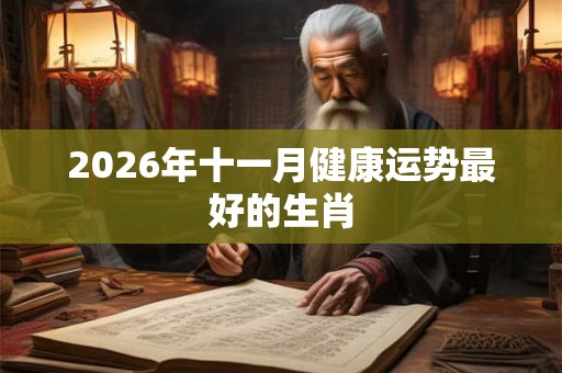 2026年十一月健康运势最好的生肖