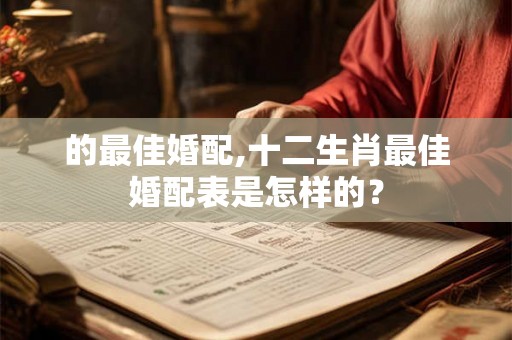 的最佳婚配,十二生肖最佳婚配表是怎样的？