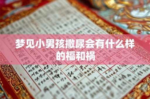 梦见小男孩撒尿会有什么样的福和祸