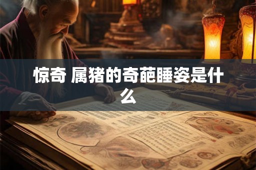 惊奇 属猪的奇葩睡姿是什么