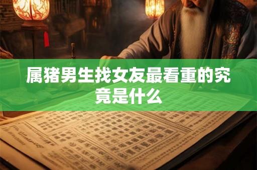 属猪男生找女友最看重的究竟是什么