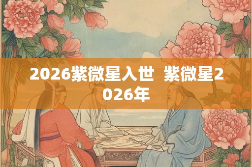 2026紫微星入世  紫微星2026年