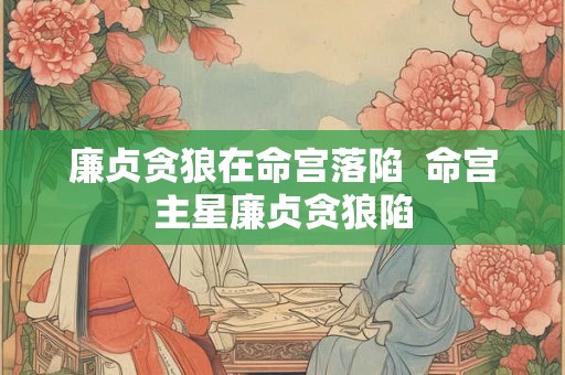廉贞贪狼在命宫落陷  命宫主星廉贞贪狼陷