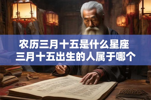 农历三月十五是什么星座 三月十五出生的人属于哪个星座