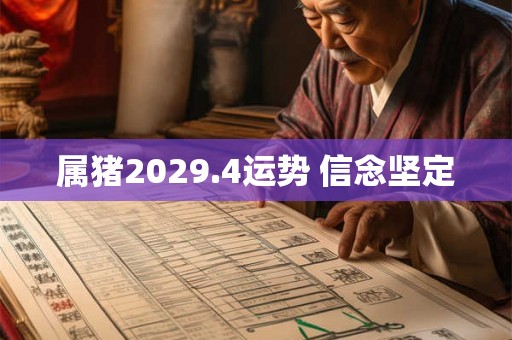 属猪2029.4运势 信念坚定 属猪2029.4运势 信念坚定
