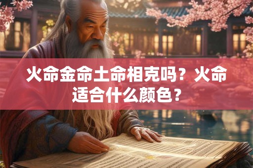 火命金命土命相克吗?火命适合什么颜色? 火命金命土命相克吗?火命适合什么颜色?