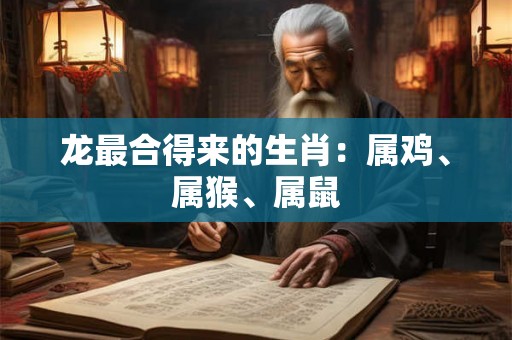 龙最合得来的生肖：属鸡、属猴、属鼠