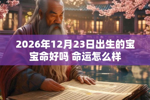 2026年12月23日出生的宝宝命好吗 命运怎么样