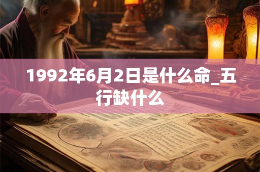 1992年6月2日是什么命_五行缺什么