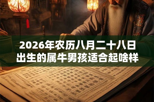 2026年农历八月二十八日出生的属牛男孩适合起啥样的名字