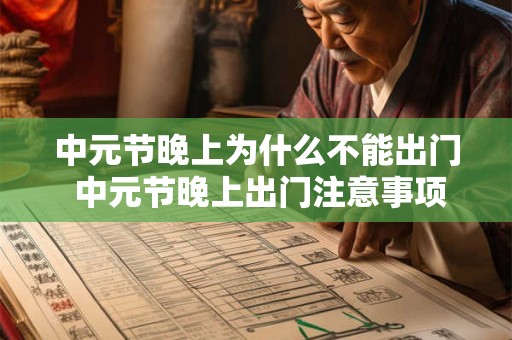 中元节晚上为什么不能出门 中元节晚上出门注意事项 中元节晚上为什么不能出门 中元节晚上出门注意事项