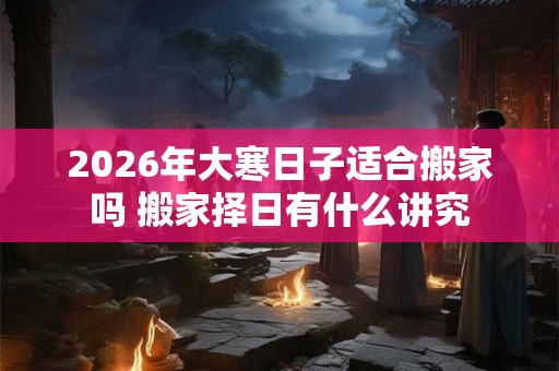 2026年大寒日子适合搬家吗 搬家择日有什么讲究