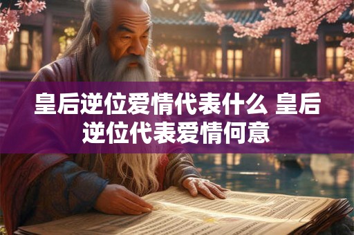 皇后逆位爱情代表什么 皇后逆位代表爱情何意