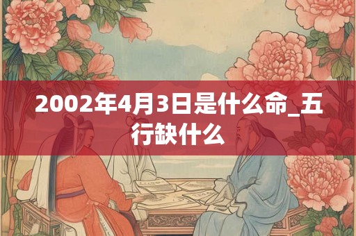 2002年4月3日是什么命_五行缺什么