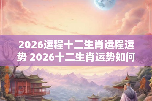 2026运程十二生肖运程运势 2026十二生肖运势如何 2026运程十二生肖运程运势 2026十二生肖运势如何