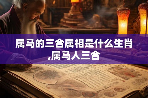 属马的三合属相是什么生肖,属马人三合