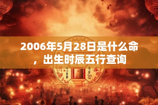 2006年5月28日是什么命,出生时辰五行查询 2006年5月28日是什么命,出生时辰五行查询