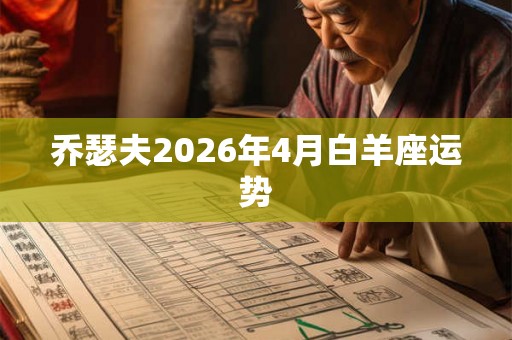 乔瑟夫2026年4月白羊座运势